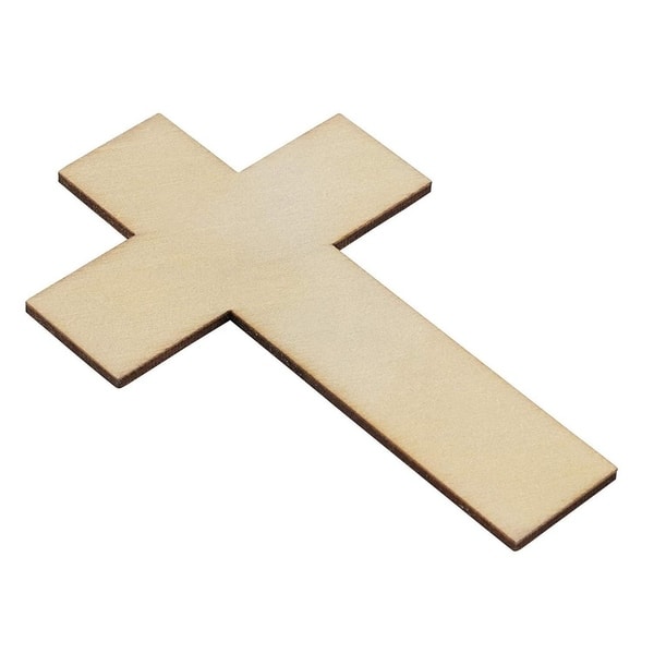 Shop 50 Pack Unfinished Wood Cross Cutout Wooden Cross For Diy