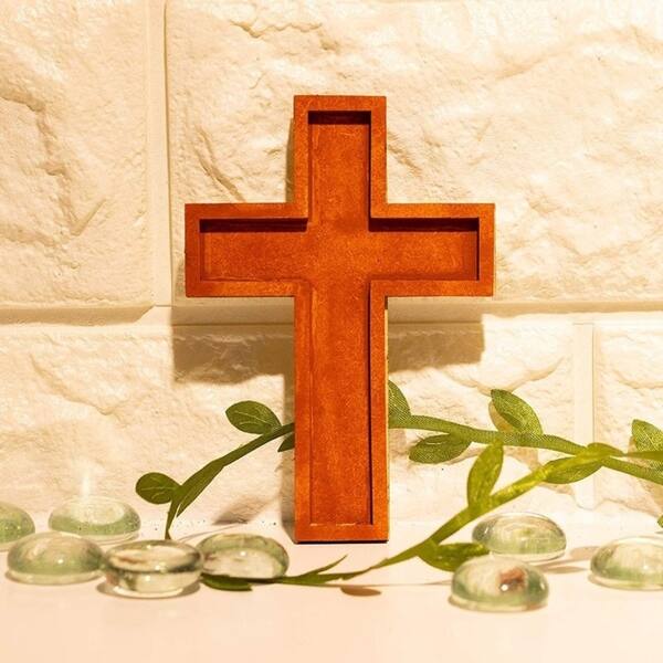 50-Pack Unfinished Wood Cross Cutout, Wooden Cross for DIY Craft