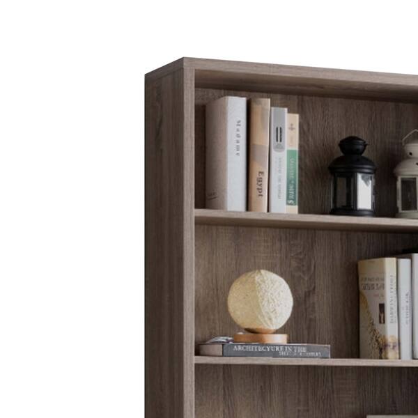 Shop Wooden Book Cabinet With Three Display Shelves And Two Glass