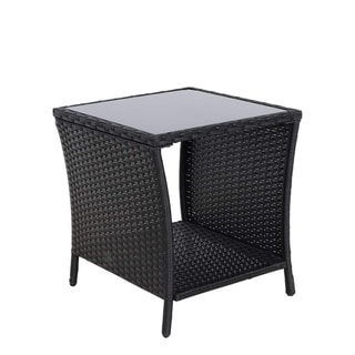 Solaurasolaura Furniture Outdoor Patio Black Wicker Coffee Table Square Dailymail