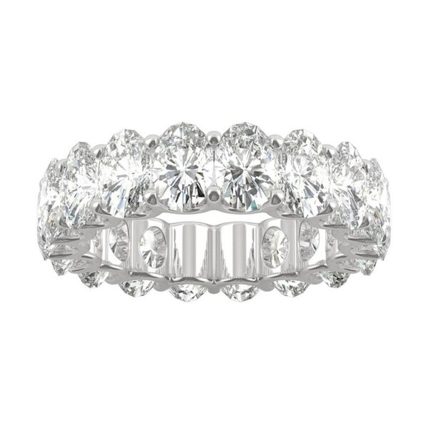 moissanite eternity band white gold