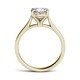preview thumbnail 7 of 9, 14k White, Yellow, or Rose Gold Moissanite by Charles & Colvard Cushion Solitaire Ring 2.00 TGW