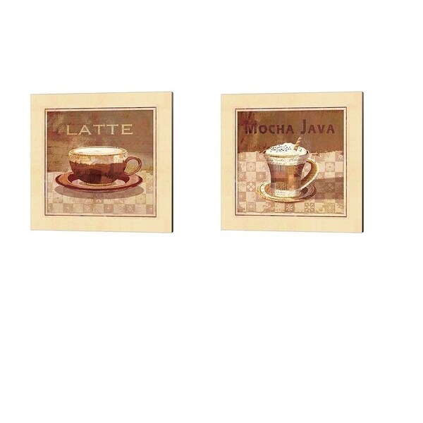 Linda Maron 'Latte & Mocha Java' Canvas Art (Set of 2)