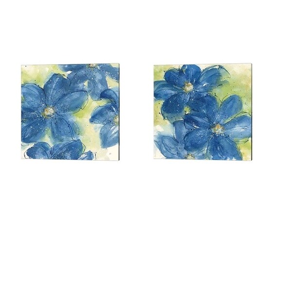 Chris Paschke 'Starlight Clematis' Canvas Art (Set of 2)