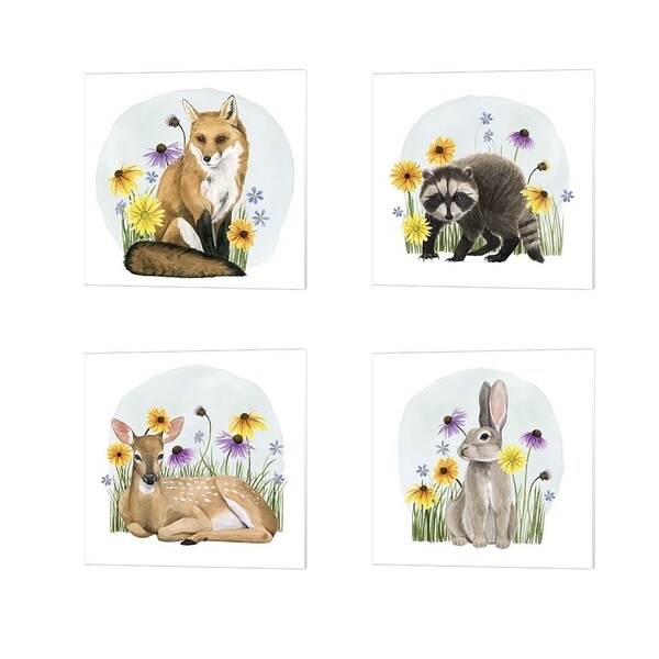 Grace Popp 'Wild Woodland' Canvas Art (Set of 4)