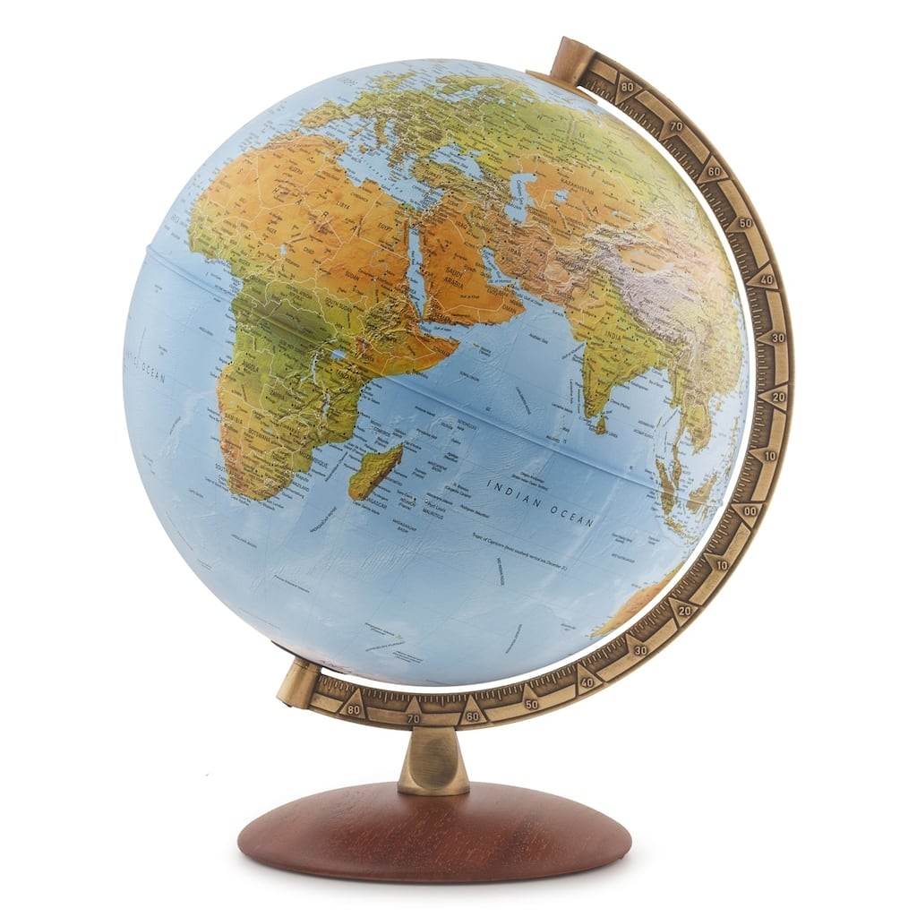 Waypoint Geographic Lugano 12-inch Illuminated Desktop Globe - 13"x12"x15"