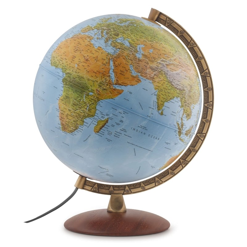 Waypoint Geographic Lugano 12-inch Illuminated Desktop Globe - 13"x12"x15"