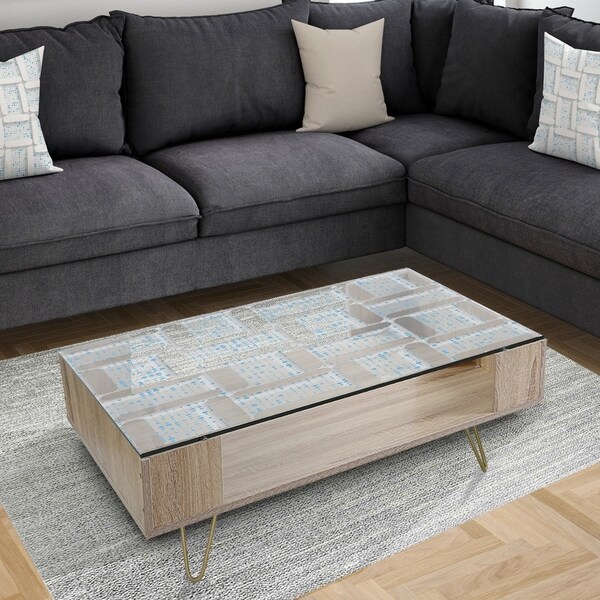 light blue coffee table