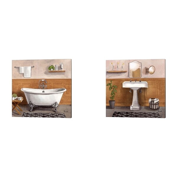Bannarot 'Serene Bath' Canvas Art (Set of 2)