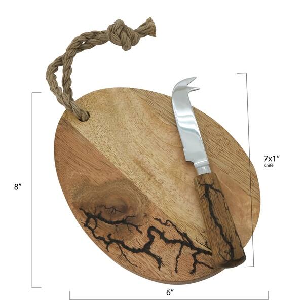 Cheese Platter & Knife Set With Wooden Design Bed Bath & Beyond