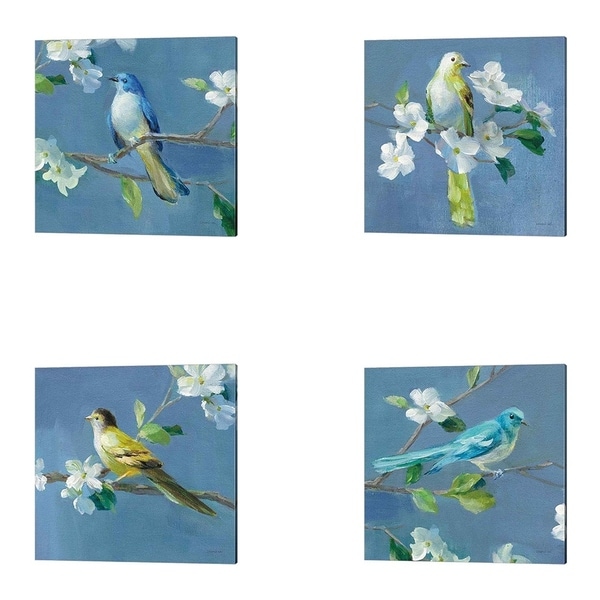Danhui Nai 'Spring in the Neighborhood' Canvas Art (Set of 4)