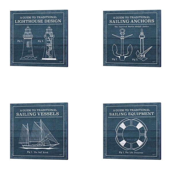Mary Urban 'Vintage Sailing Knots' Canvas Art (Set of 4)