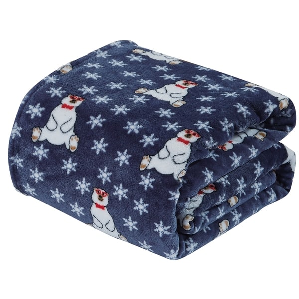 Navy Polar Bear Throw - Bed Bath & Beyond - 29611085