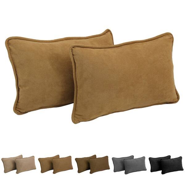 Copper Grove Ashley Microsuede Back Support Throw Pillows (Set of