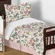 preview thumbnail 5 of 3, Sweet Jojo Designs Vintage Floral Boho Girl 5pc Toddler Comforter Set - Blush Pink Yellow Green White Shabby Chic Rose Farmhouse