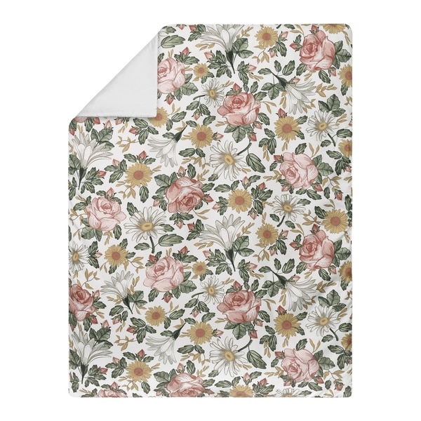 Shabby Chic Farmhouse Vintage Floral Pink Boho Girl Twin Sheet Set by Sweet Jojo 