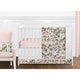 preview thumbnail 1 of 6, Sweet Jojo Designs Vintage Floral Boho Girl 11pc Nursery Crib Bedding Set - Blush Pink Yellow Green White Shabby Chic Farmhouse