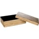 preview thumbnail 6 of 4, Rouzet Bohemian Bamboo Decorative Box Set (3 Piece) - 13.8" x 8.3" x 4.9"