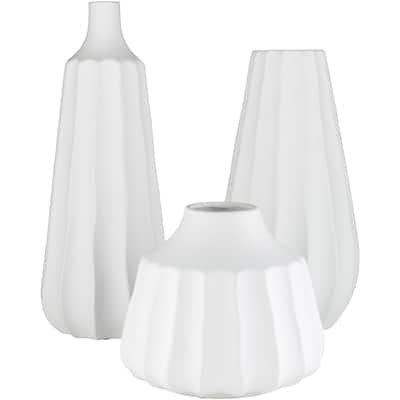 Telesco Modern Ceramic Bud Shaped Vase Set (3 pieces)