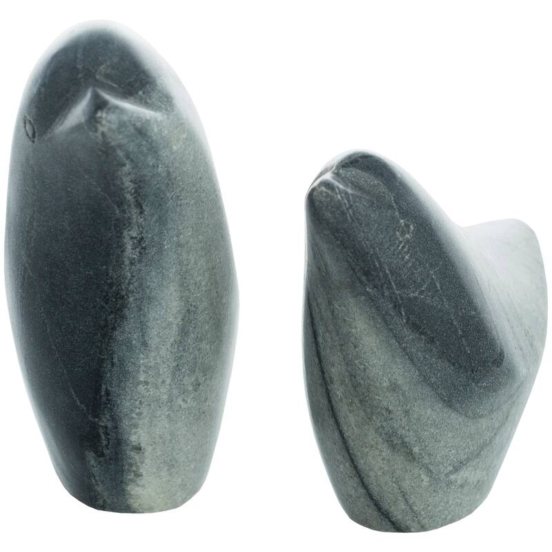 Artistic Weavers Gaumont Stone Bird Sculpture Set (2 piece) - 6.5" x 1.5" x 4",4" x 1.5" x 3"