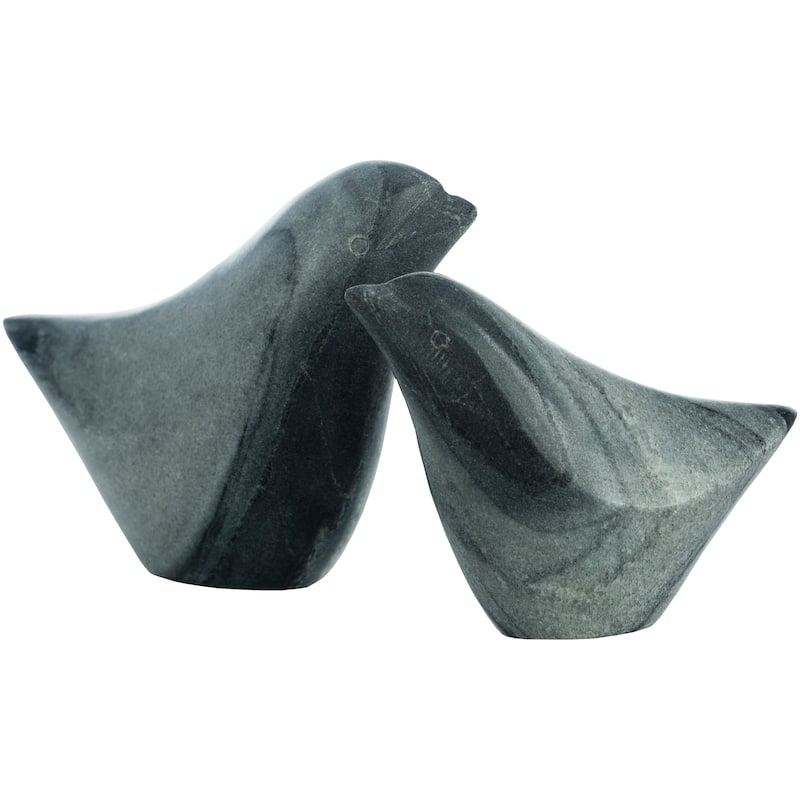 Artistic Weavers Gaumont Stone Bird Sculpture Set (2 piece) - 6.5" x 1.5" x 4",4" x 1.5" x 3"