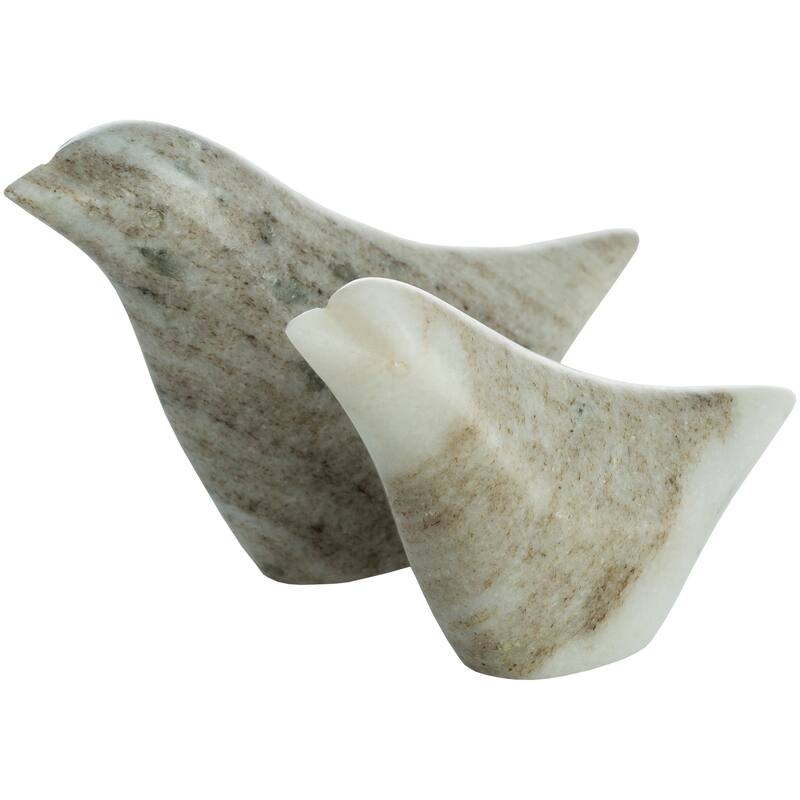 Artistic Weavers Gaumont Stone Bird Sculpture Set (2 piece) - 6.5" x 1.5" x 4",4" x 1.5" x 3"