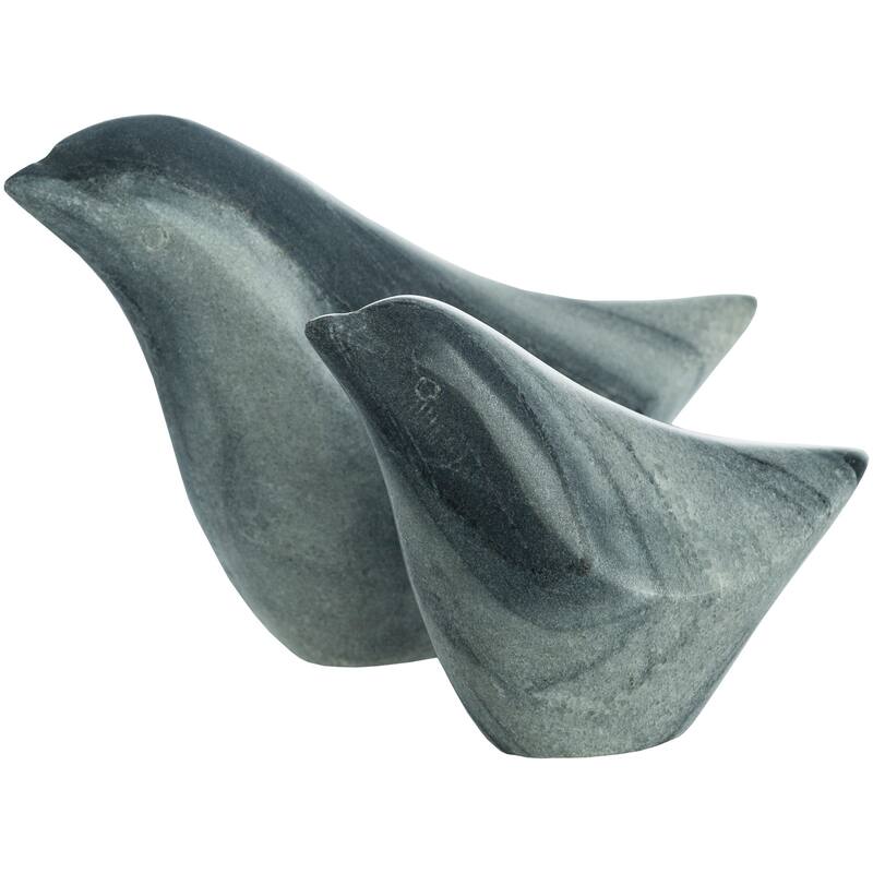 Artistic Weavers Gaumont Stone Bird Sculpture Set (2 piece) - 6.5" x 1.5" x 4",4" x 1.5" x 3"