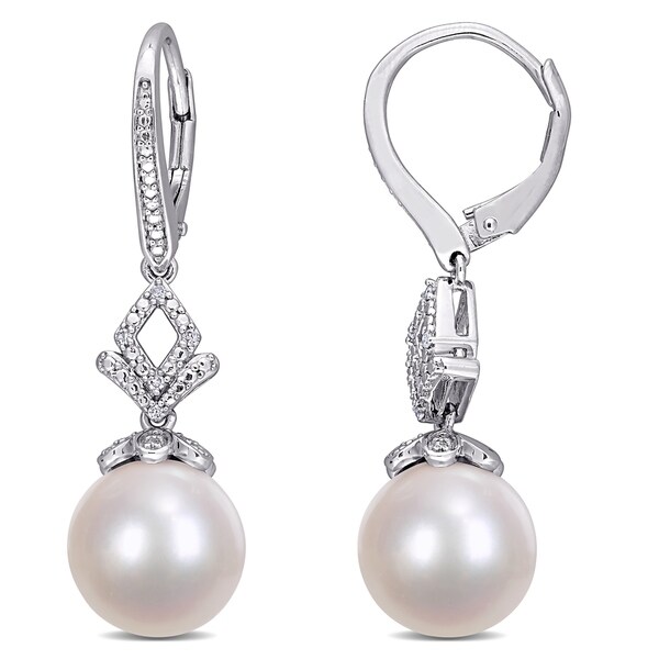 Stainless Steel Baroque Freshwater Cultured Champagne Pearl Dangle Earrings Stainless Steel Baroque Freshwater Cultured Champagne Pearl Dangle Earrings