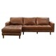 Abbyson Holloway Mid-Century Top Grain Leather Sectional - Thumbnail 6