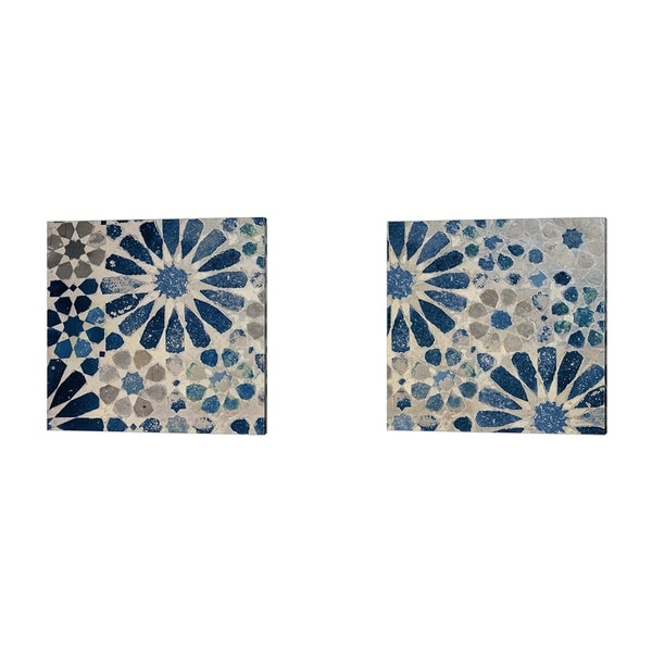 Sue Schlabach 'Alhambra Tile Stone' Canvas Art (Set of 2)