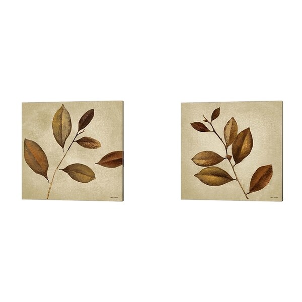 Lanie Loreth 'Antiqued Leaves' Canvas Art (Set of 2)