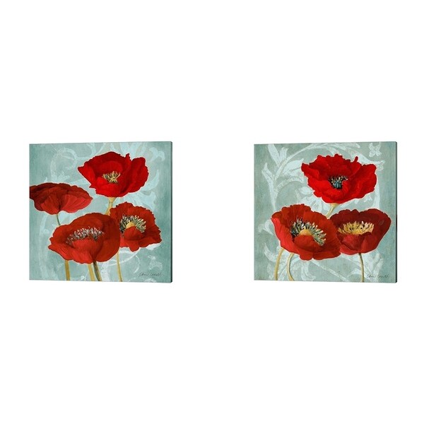 Lanie Loreth 'Rouge Pavots' Canvas Art (Set of 2)