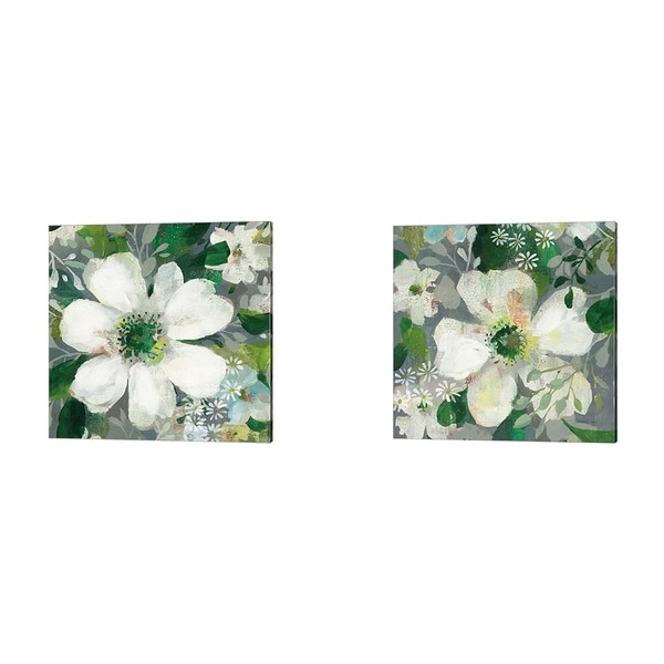 Danhui Nai 'Anemone and Friends' Canvas Art (Set of 2)