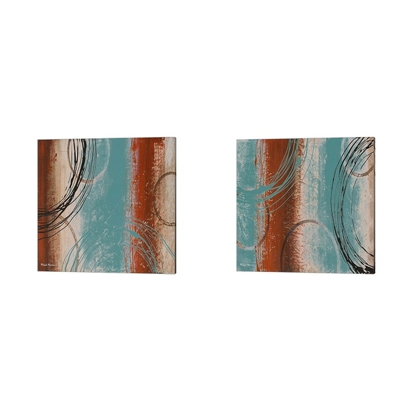 Michael Marcon 'Tricolored' Canvas Art (Set of 2)