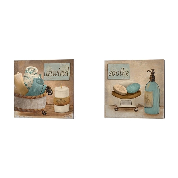 Hakimipour - Ritter 'Unwind & Soothe' Canvas Art (Set of 2)