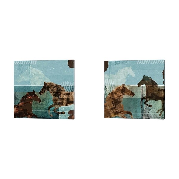 Dan Meneely 'Around the Stable' Canvas Art (Set of 2)