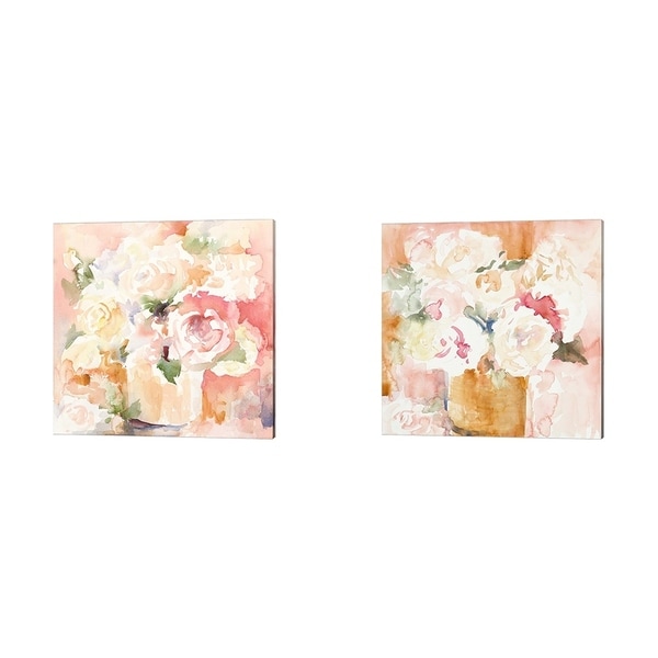 Lanie Loreth 'Cascading Blooms' Canvas Art (Set of 2)
