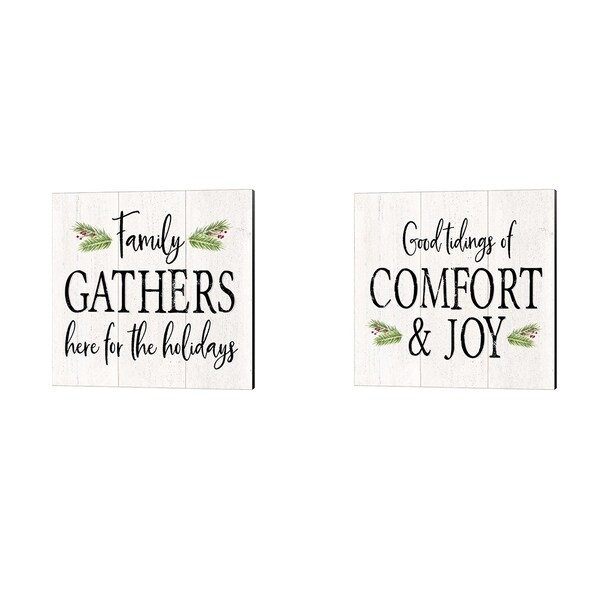 Tara Reed 'Peaceful Christmas' Canvas Art (Set of 2)