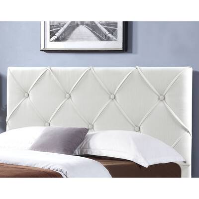 Abbyson Willow Ivory Tufted Fabric Headboard