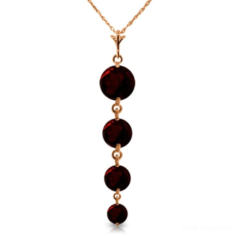 14K Rose Gold Garnet Certified Series Necklace