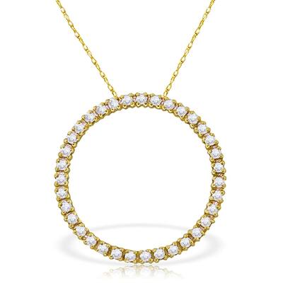 0.52 Carat 14K Gold Diamond Circle of Love Necklace