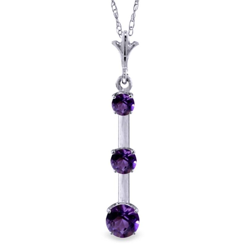 1.25 Carat 14K White Gold Purple of The Wild Amethyst Necklace