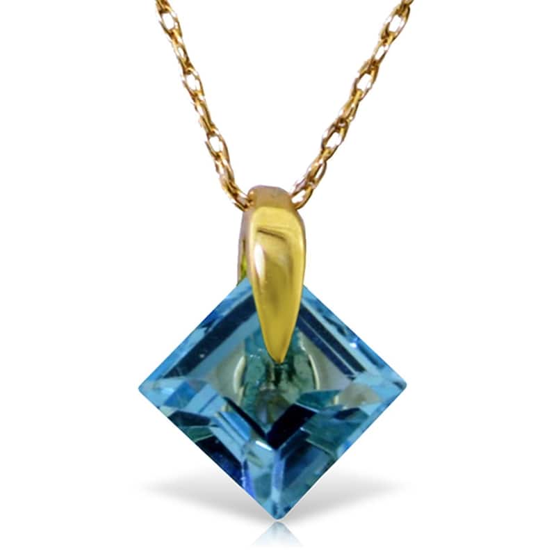 1.16 Carat 14K Gold Reverie Blue Topaz Necklace