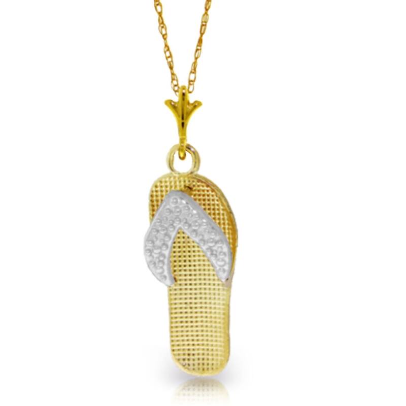 14K Gold Shoes Necklace