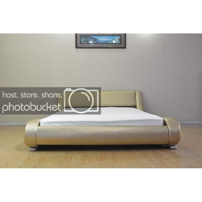 Greatime B1070 Contemporary Upholstered Platform Bed
