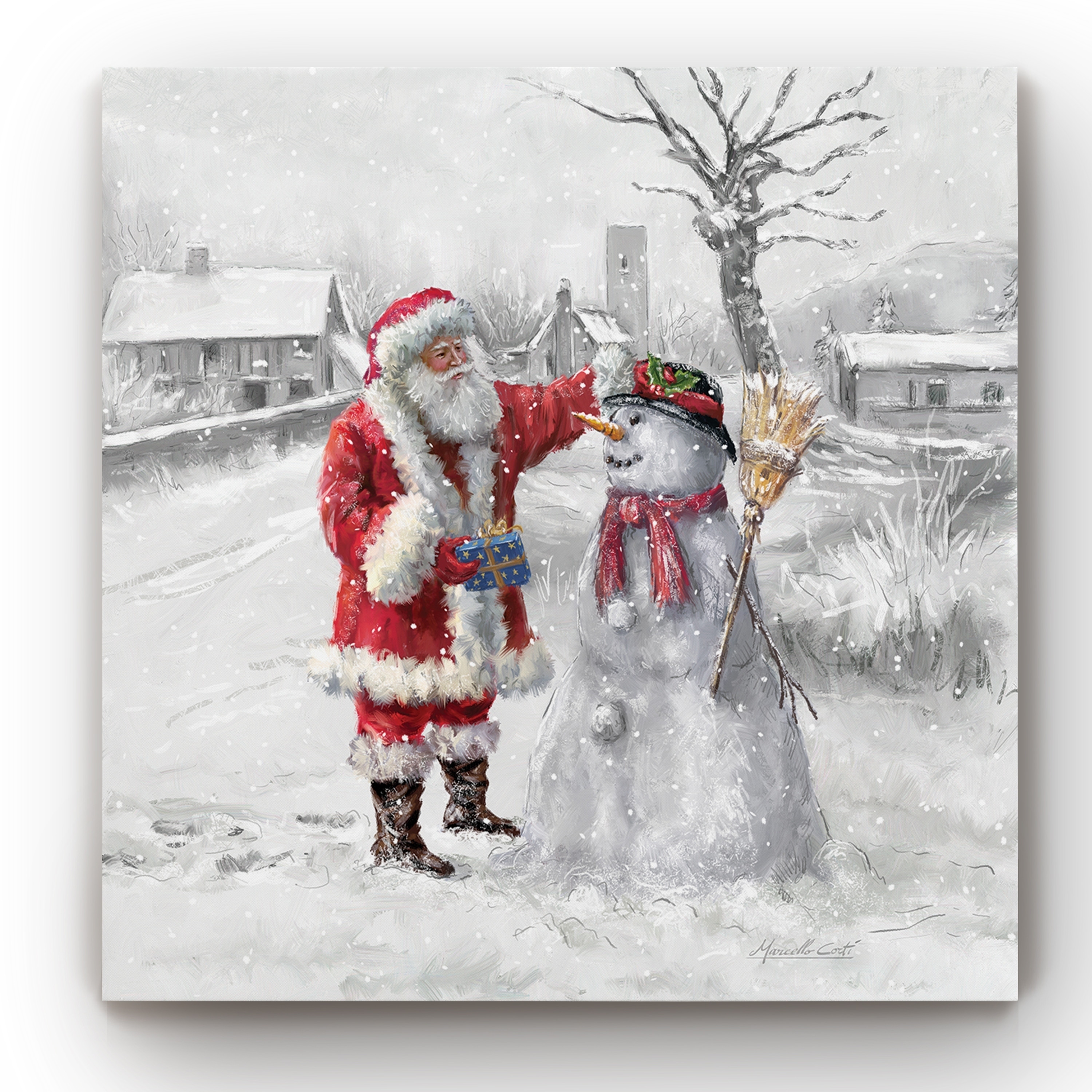 Festive Frosty -Gallery Wrapped Canvas