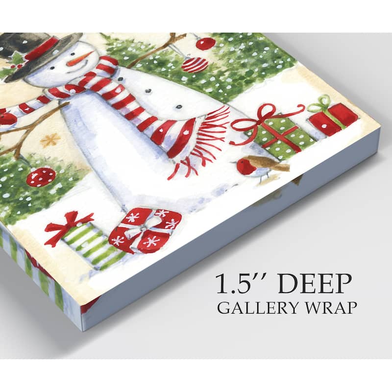 Snowman Merriment -Gallery Wrapped Canvas