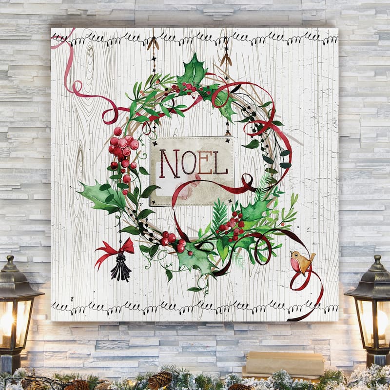 Wreath Noel -Gallery Wrapped Canvas