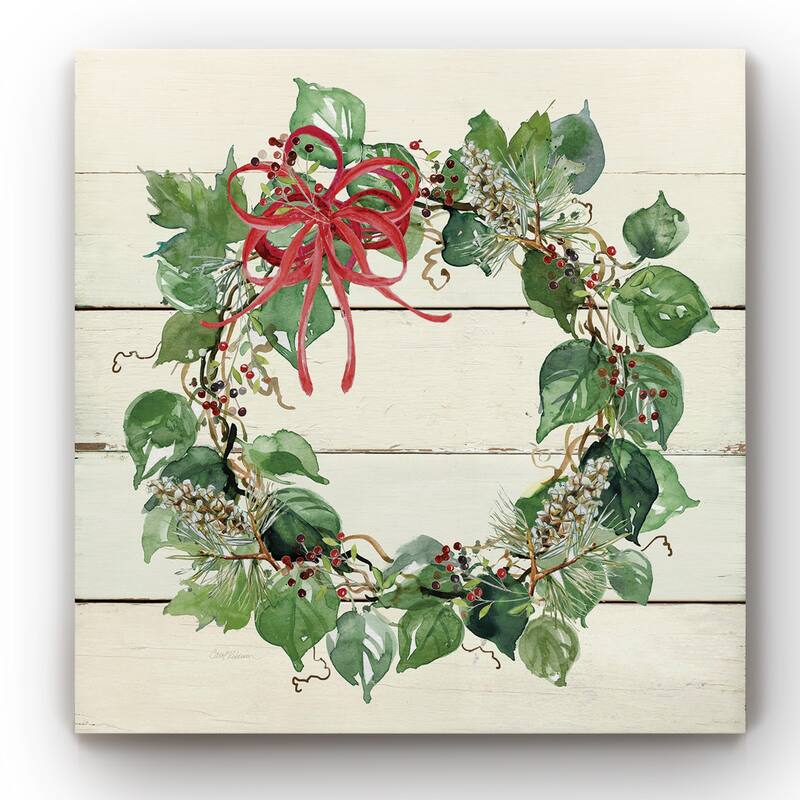 Holiday Wreath -Gallery Wrapped Canvas