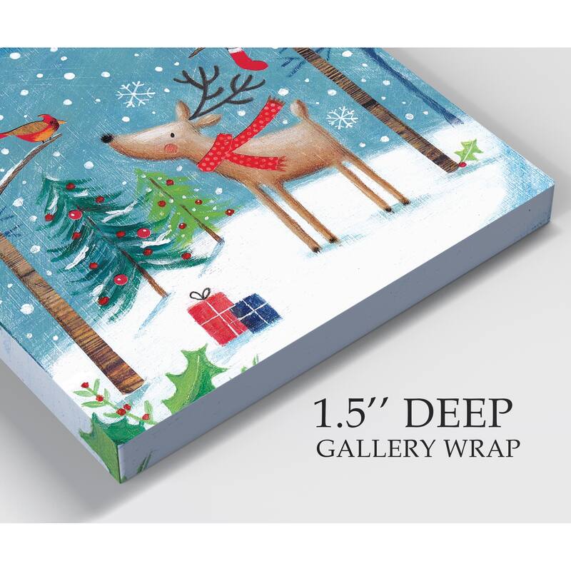Merry Christmas Cardinal -Gallery Wrapped Canvas